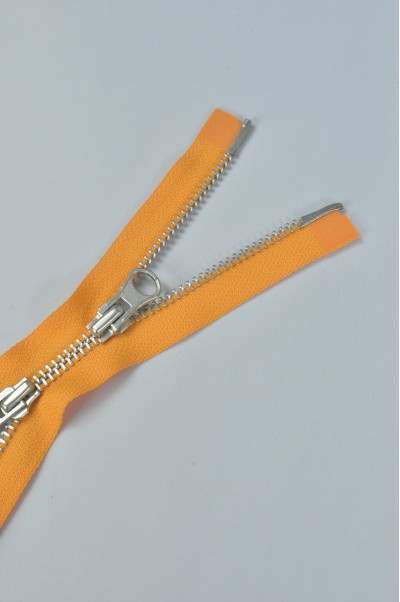 ZIP080  5號拉鏈  銀白色雙頭拉鏈  開尾金屬拉鏈  不設單獨拉鍊訂購  細節-1